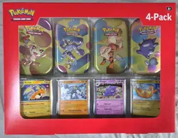 Pokemon TCG 151 Mini Tins 4 Pack + 4 Promos 💎SEALED💎 Sams Club Exclusive NEW - Image 1