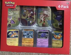 Pokemon TCG 151 Mini Tins 4 Pack + 4 Promos Sealed Sams Club Exclusive NEW - Image 1