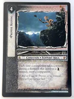 LORD OF THE RINGS TCG SIEGE OF GONDOR RARE CARD 8R24 PROMISE KEEPING lp - Image 1