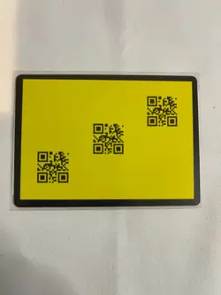 2025 Disney Lorcana Discard Error QR Code Card Yellow Background Fabled - Image 1
