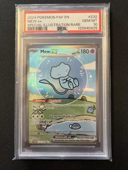 Pokemon Mew EX TCG Card 232/091 Paldean Fates Sir PSA10 Bubble Mew, UK. Stunning - Image 1