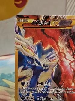Pokemon Yveltal EX Full Art 2017 XY Black Star Promo Card XY150a LP - Image 3