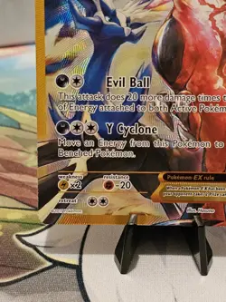 Pokemon Yveltal EX Full Art 2017 XY Black Star Promo Card XY150a LP - Image 4