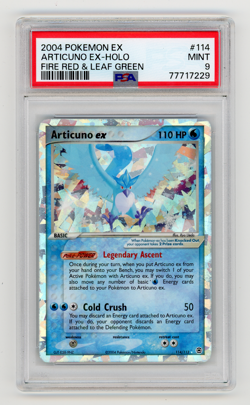 2004 POKEMON EX FIRE RED & LEAF GREEN 114 ARTICUNO EX-HOLO PSA 9 - Image 1