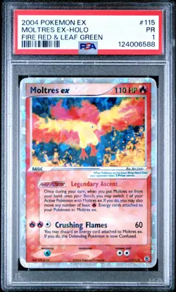 PSA 1 Pokemon Moltres ex 115/112 EX Fire Red & Leaf Green Secret Rare Holo - Image 1