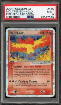 Pokemon Moltres ex EX Fire Red & Leaf Green Holo Ultra Rare #115 PSA 9 Mint - Image 1