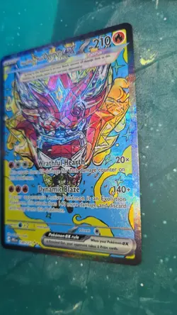 Hearthflame Mask Ogerpon EX Prismatic Evolutions Holo Pokemon TCG Card 148/131 - Image 3