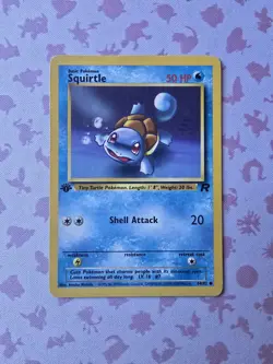 Pokemon TCG Team Rocket 68/82 Squirtle 1st Edition MP - Image 1