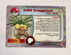 Exeggutor #103 Topps Blue Logo Non Holo Pokemon Card - Image 2