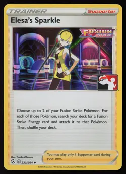 Pokemon Elesa's Sparkle 233/264 Prize Pack Series Cards Holo Pack Fresh - NM - Image 1