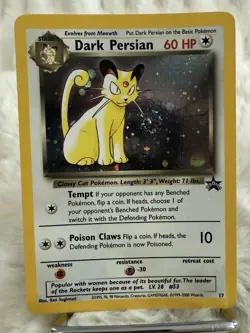 Pokemon TCG Dark Persian Black Star Promo #17 Rare Holo Card Mint Condition - Image 1