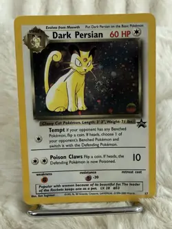 Pokemon TCG Dark Persian Black Star Promo #17 Rare Holo Card Mint Condition - Image 2