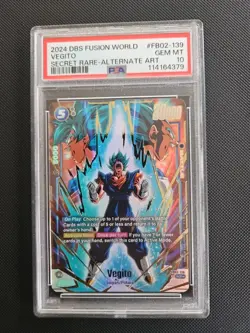 Dragon Ball Super Card Game Vegeta Secret Rare, Alternate ART, PSA 10 Mint - Image 1