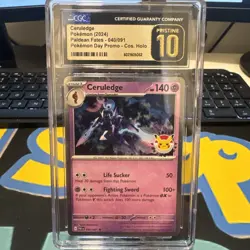 CGC 10 PRISTINE Ceruledge 040/091 Cosmos Holo Pokemon Day Promo 2024 Card - Image 1