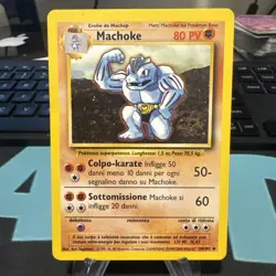 Pokemon Card Base Set Italian Machoke 34/102. Vintage. WoTC - Image 1