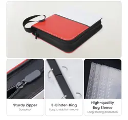 Pokemon Trading Card Binder 9 Pocket 40 Shts Double Side 720 Card Capacity 10x13 - Image 3