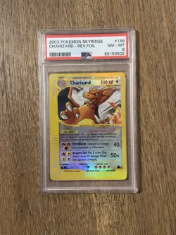 2003 Crystal Charizard WOTC Skyridge Reverse Foil Pokemon Card PSA 8 - Image 1