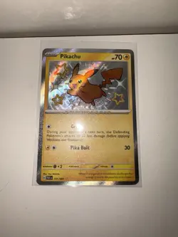 Pokemon Pikachu TCG Holo Shiny Rare Card Paldean Fates 131/091 - Image 3