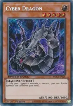 Cyber Dragon - SGX3-ENI28 - Secret Rare - 1st Edition Near Mint Yugioh Card - Image 1