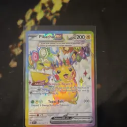 Pokemon Pikachu ex Full Art Holo Ultra Rare SV08 219/191 Surging Sparks Card - Image 1
