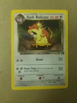 DARK RATICATE 51/82 - Team Rocket - VINTAGE WOTC Pokemon Card - UNLIMITED - NM - Image 1