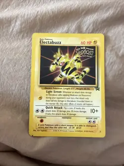 Electabuzz 2 Black Star Movie Promo WOTC 1999 Pokemon Card Gold Stamp - Image 1