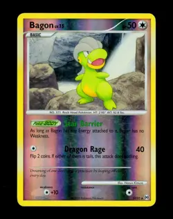 2009 Pokemon BAGON Arceus Shiny REVERSE HOLO Foil Shining SECRET RARE Card #SH10 - Image 2