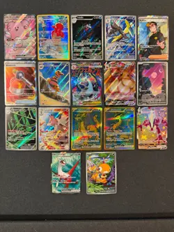 Pokemon Card 17 Lot Near Mint Illustration Rares Charizard Eevee Hyper Rares - Image 1