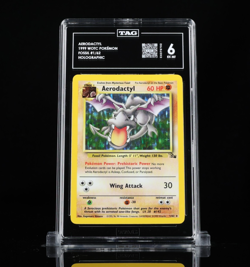 Aerodactyl 1/62 Holographic Graded TAG 6 Excellent-Mint Pokemon Card 1999 WOTC - Image 1