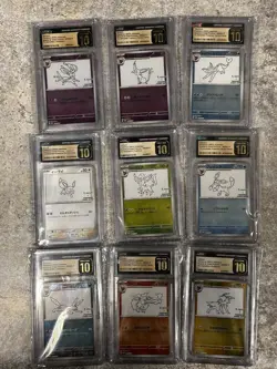 CGC Pristine 10 Yu Nagaba Eeveelution Japanese Promo Complete 9 Card Set US SALE - Image 1