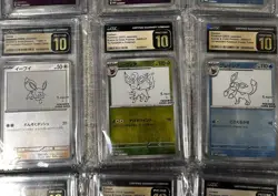 CGC Pristine 10 Yu Nagaba Eeveelution Japanese Promo Complete 9 Card Set US SALE - Image 3
