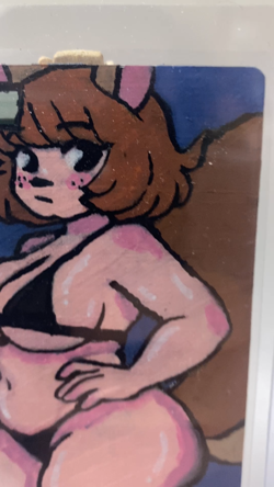 Magic MTG Altered Painted Forest Land Squirrel Girl Anime Girl - Image 2