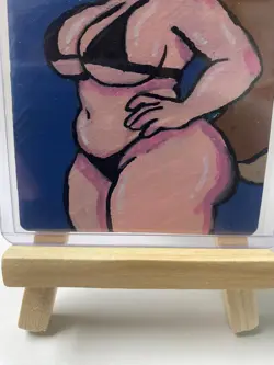 Magic MTG Altered Painted Forest Land Squirrel Girl Anime Girl - Image 3