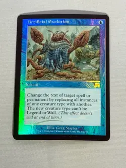 MTG FOIL Artificial Evolution Onslaught Magic the Gathering - Image 1