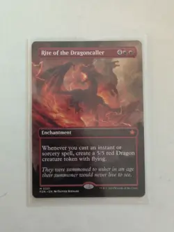 MTG, Rite of the Dragoncaller #0331, Foundations, Borderless, Non-Foil NM Mythic - Image 1