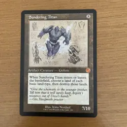 x1 Sundering Titan - Retro Schematic M MTG The Brothers' War M/NM, English - Image 1