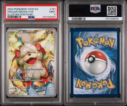 Pokemon TCG Hisuian Growlithe Twilight Masquerade IR 181/167 - Image 3