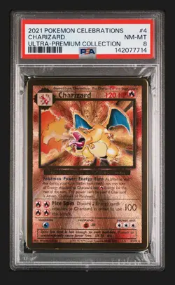 2021 Pokemon Celebrations Ultra Premium Collection #4 Charizard PSA 8 - Image 1