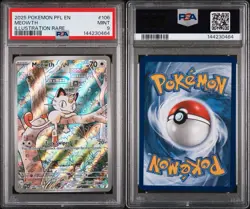 2025 Pokemon Phantasmal Flames PFL Meowth Illustration Rare #106/094 MINT PSA 9 - Image 3