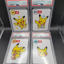 Pokemon 2025 Taruka Pikachu 1st - 4th Place - ROUND 1 Full Set PSA 10 SET - Image 1
