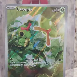Pokemon Caterpie 172/165 Sv: Scarlet & Violet 151 50HP Illustration Rare Holo - Image 1