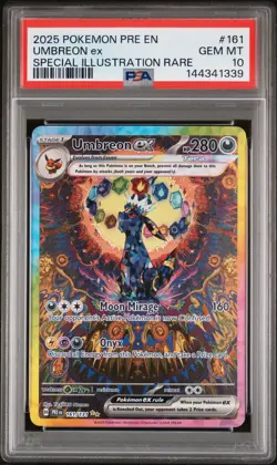 2025 POKEMON PRE EN-PRISMATIC EVOLUTIONS #161 UMBREON EX PSA 10 - Image 1