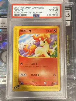 Pokemon Vintage Japanese E-Reader Expedition Ponyta 007/128 1st Edition PSA 10 - Image 3