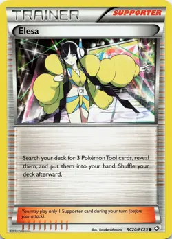 POKEMON Elesa #RC20/RC25 Holo Legendary Treasures: Radiant Collection NM - Image 3