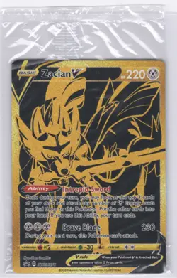 Zamazenta V SWSH077 Promo SWSH Black Star Pokemon Sealed Promo NM - Image 1