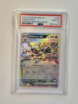 Pokemon Umbreon ex Prismatic Evolutions 060/131 Promo Holo EX 280HP PSA 10 - Image 1