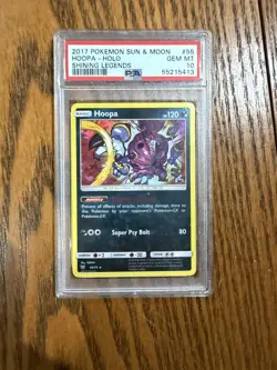 2017 Pokemon Shining Legends Hoopa Holo 55/73 PSA 10 - Image 1