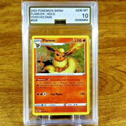 Pokemon SWSH Vivid Voltage Cosmos Flareon 026/085 AGS Gem-MT 10 Holo Rare 2020 - Image 1