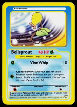 Bellsprout #j09 Pokemon Funskool Near Mint or Better - Image 1