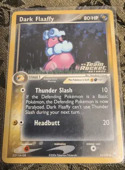 Pokemon Dark Flaaffy Team Rocket Returns 33/109 Holo Uncommon 80 HP 2004 - Image 1